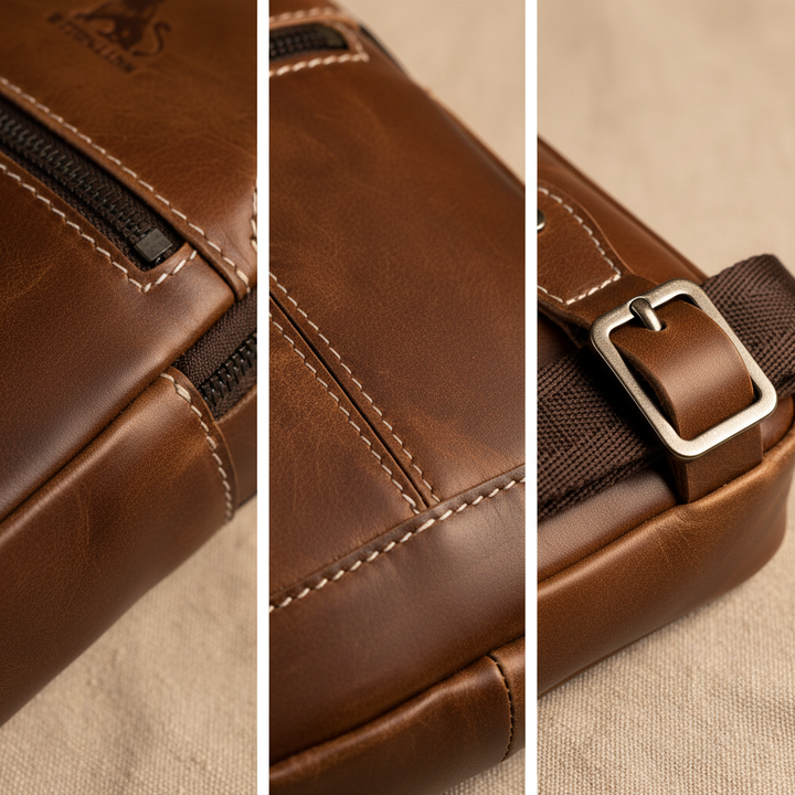 Leon Leather Chest Bag