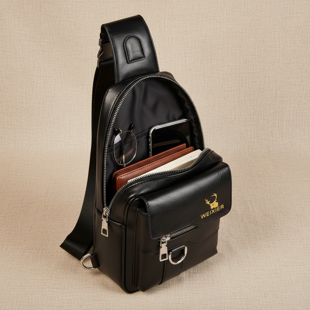 Noah Leather Chest Pocket